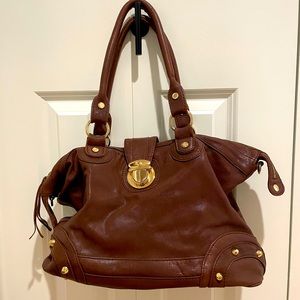 Brown leather bag
